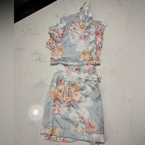 Seline Lounge Silk Pajamas - Picture 1 of 5